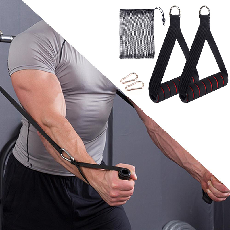 Resistance Bands Set With Handles - 【F】Pegangan Mesin Kabel Heavy Duty Dengan