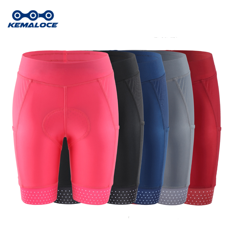 Padded Cycling Shorts 5D Gel - KEMALOCE celana pendek bersepeda wanita, celana