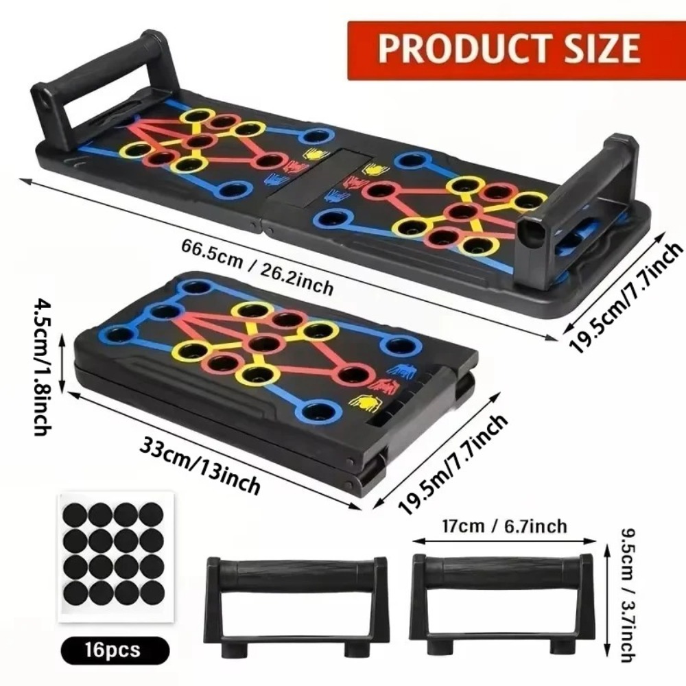 Push Up Board Foldable Multi Function - Set Papan Push-up Multifungsi Portabel Dengan