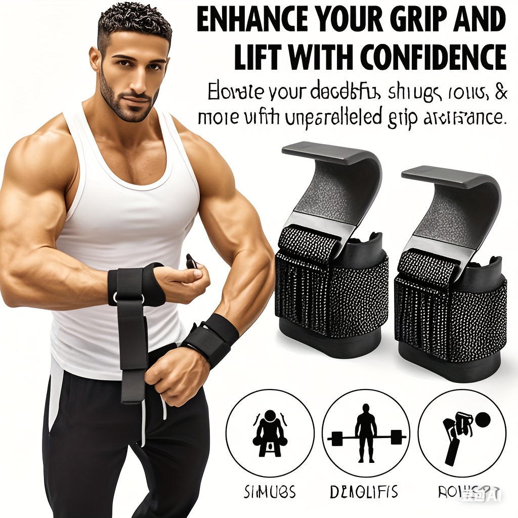 Pegangan Kait Angkat Beban den - Wrist Wraps Weightlifting Support ulasan dan harga