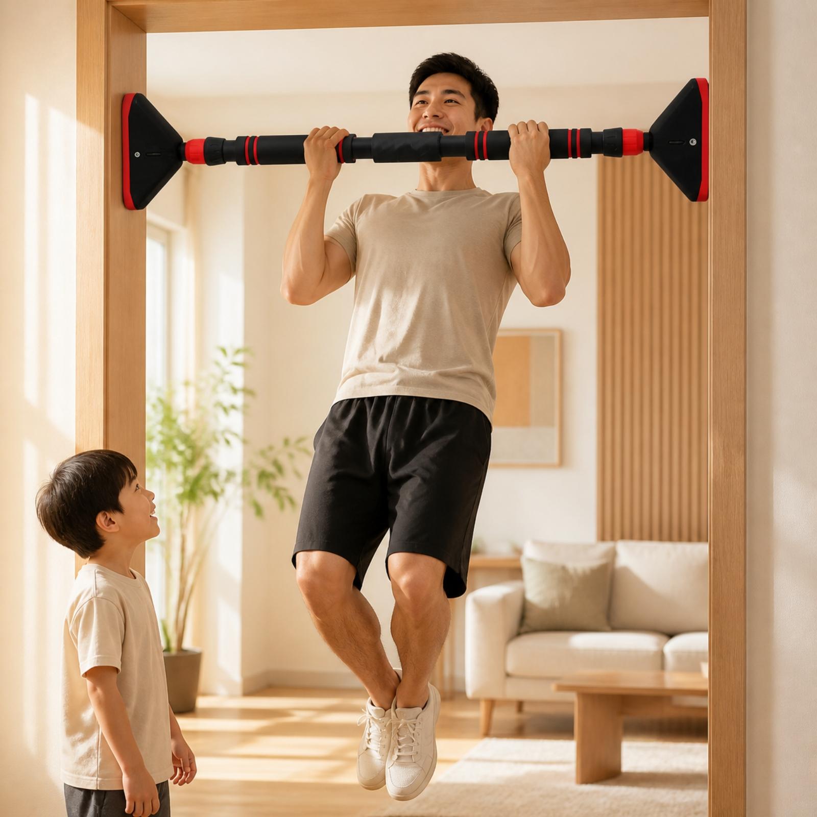 Palang Tarik untuk Bingkai Pin - Door Pull Up Bar No Screw ulasan dan harga