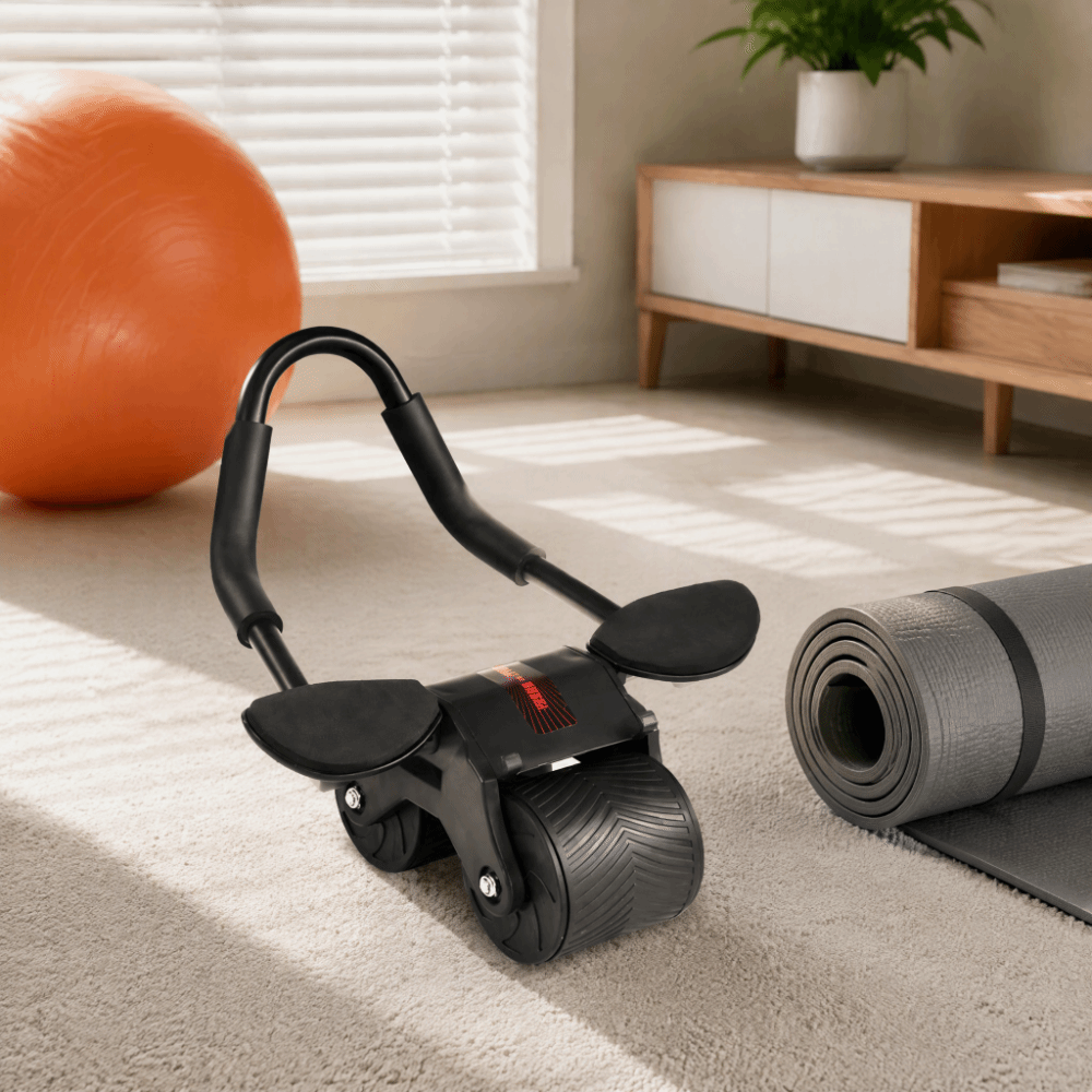 Alat Latihan Otot Perut Otomat - Ab Roller Wheel With Elbow Support ulasan dan harga
