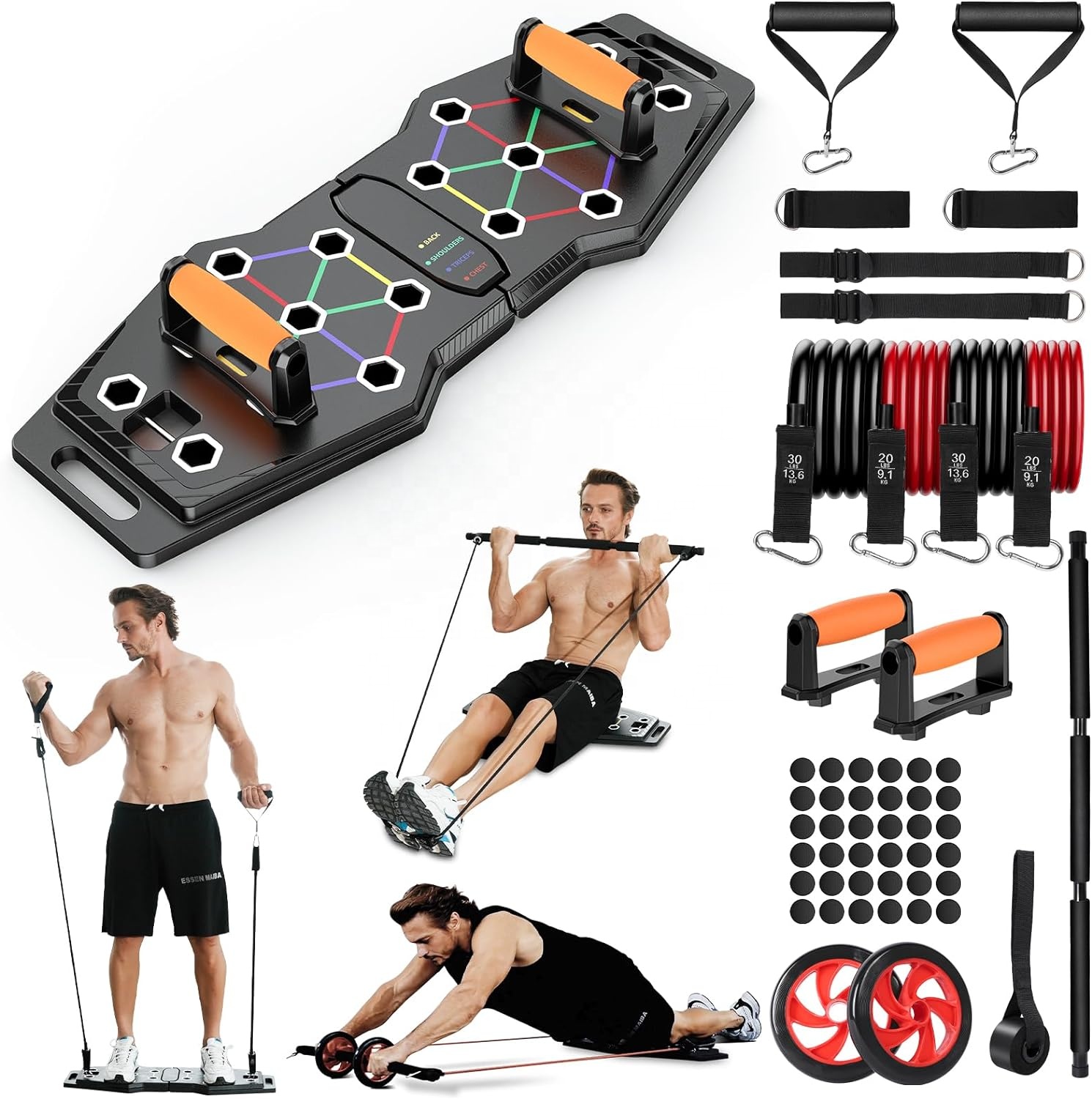 Set Peralatan Latihan Kebugara - Pilates Bar Kit With Resistance Bands ulasan dan harga