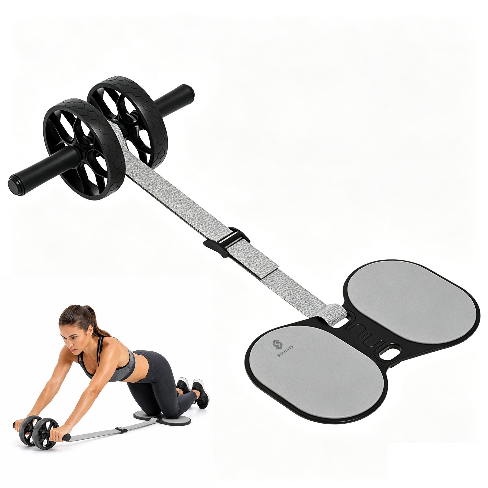 Roller Abdominal Roda Ganda de - Ab Roller Wheel With Elbow Support ulasan dan harga
