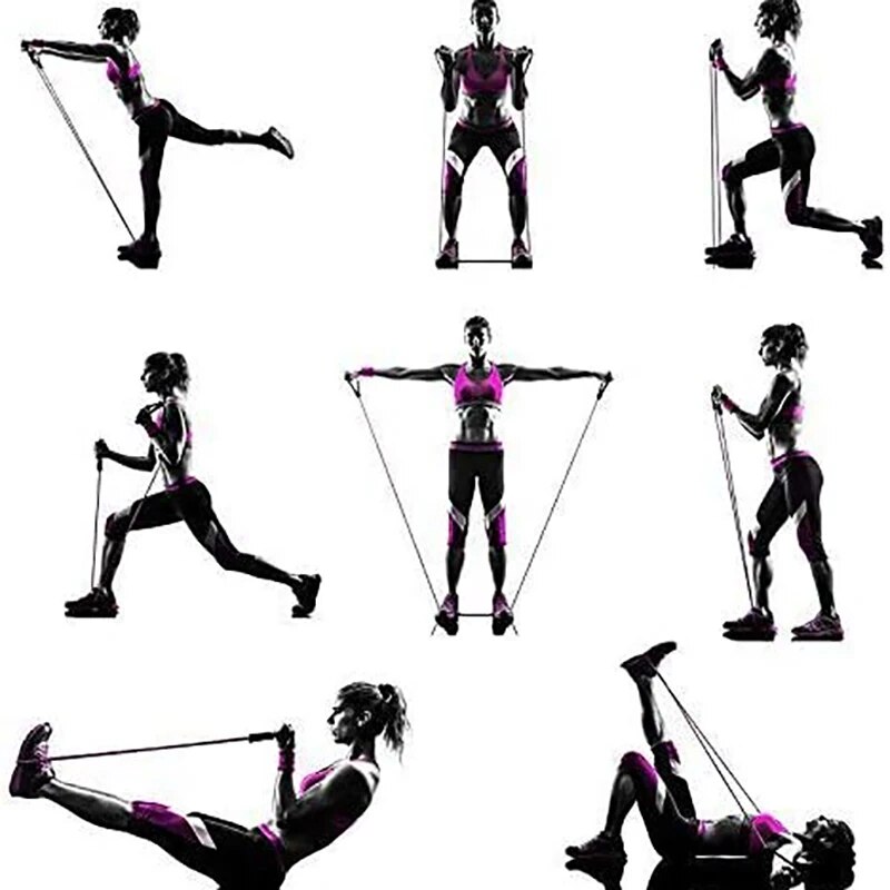 Pita Latihan Tahanan dengan Pe - Resistance Bands Set With Handles ulasan dan harga