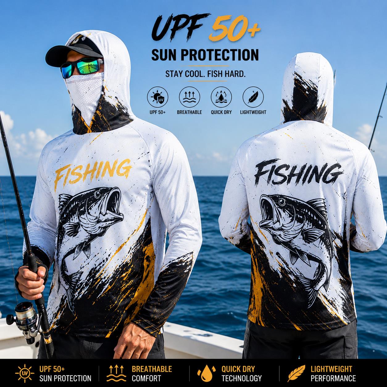 Hoodie Pancing Pria Cepat Keri - Fishing ulasan dan harga